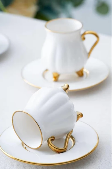 Acar Felix 6 Kişilik Kahve Fincanı Takımı Altın - 90 ml SCT-06174 - 2