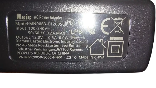 MN0063-E120050 12V 0.5A Modem ve Arduino Uyumlu Plastik Kasa Priz Tipi Adaptör - Resim 4