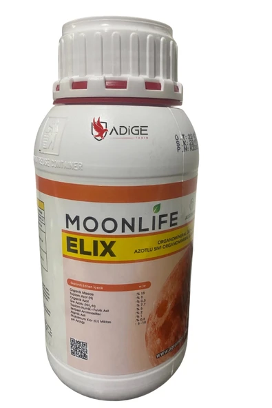 Moonlife Elix Azotlu Sıvı Organomineral Gübre Humik Fulvik Asit Ve Amino Asit 500 Cc
