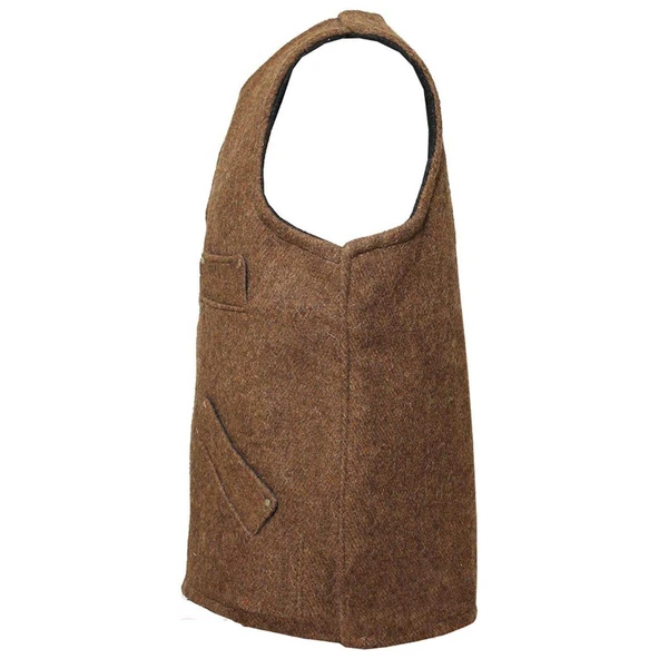 Erkek Keçe Yelek Açık Kahverengi TdrTR - 4