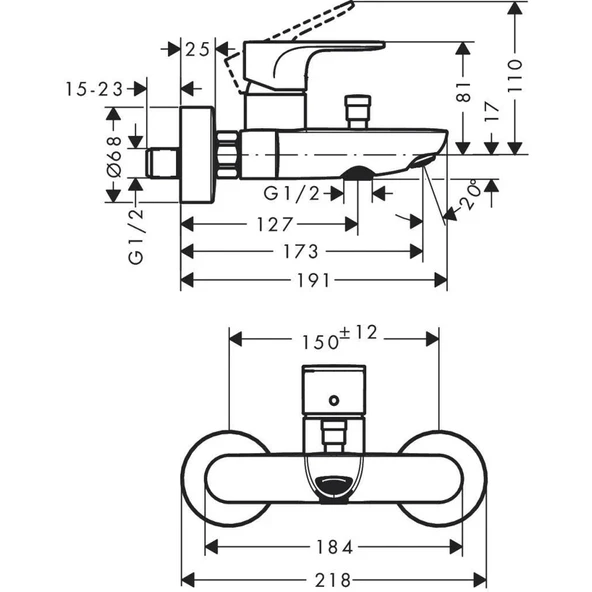 Hansgrohe Rebris S Banyo Bataryası - 2