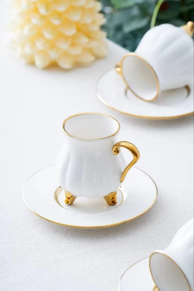 Acar Felix 6 Kişilik Kahve Fincanı Takımı Altın - 90 ml SCT-06174 - 3
