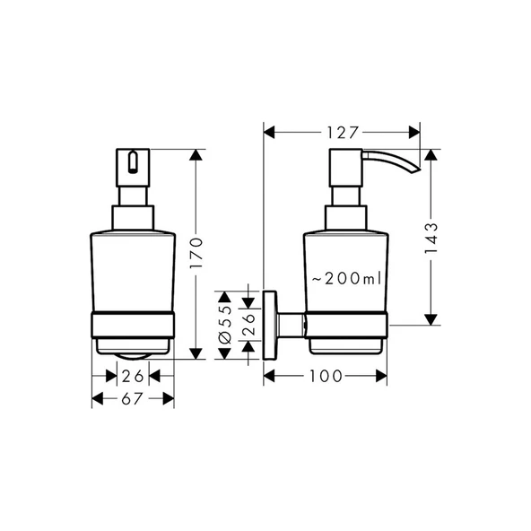 Hansgrohe Logis Universal Sıvı Sabunluk - 2