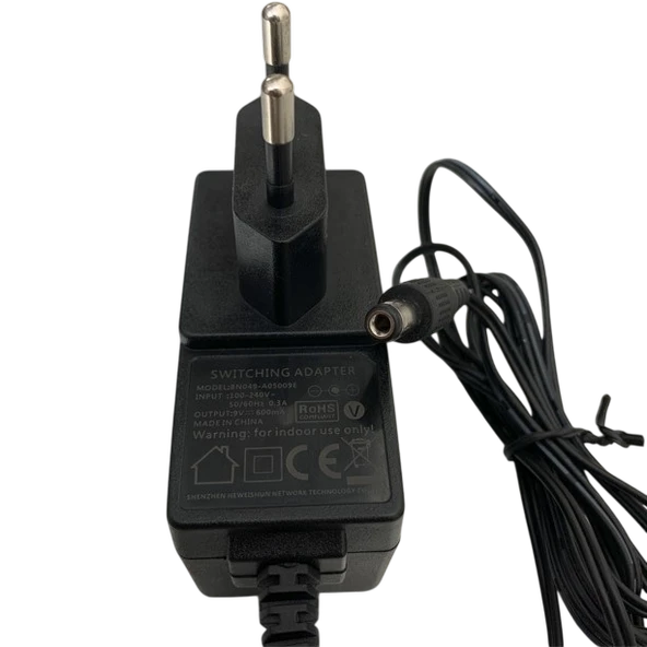 BN049-A05009E 9V 0.6A Modem ve Arduino Uyumlu Plastik Kasa Priz Tipi Adaptör - Resim 2