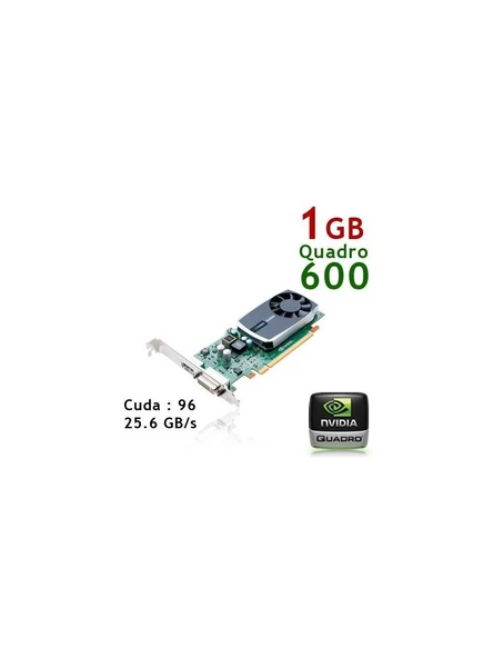 PNY Quadro Nvidia Quadro 600 1GB DDR3 128 Bit PCI-E 2.0 Profesyonel Ekran Kartı - Resim 2
