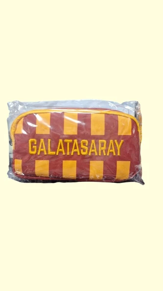 Galatasaray Sarı Kırmızı Çubuklu Kalem Çantası