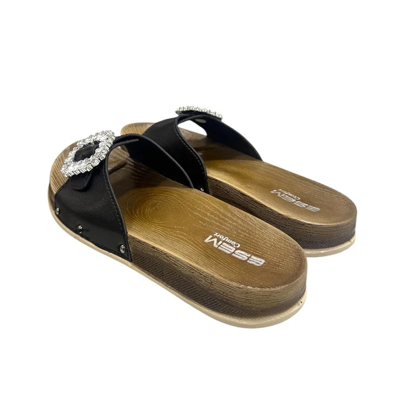 Esem Toka Detaylı Anatomik Taban Günlük Bayan Terlik - Resim 6