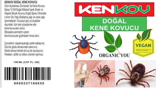ORGANICYOU KENKOV DOĞAL KENE KOVUCU %100 BİTKİSEL 150 ml - 6