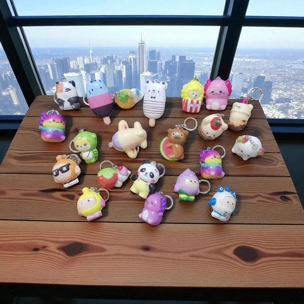 5 ADET SÜPRİZ MODEL SUKUŞİ ANAHTARLIK DUYUSAL OYUNCAK SUKUŞİ YILBAŞI HEDİYELERİ DOĞUMGÜNÜ HEDİYELERİ - 9