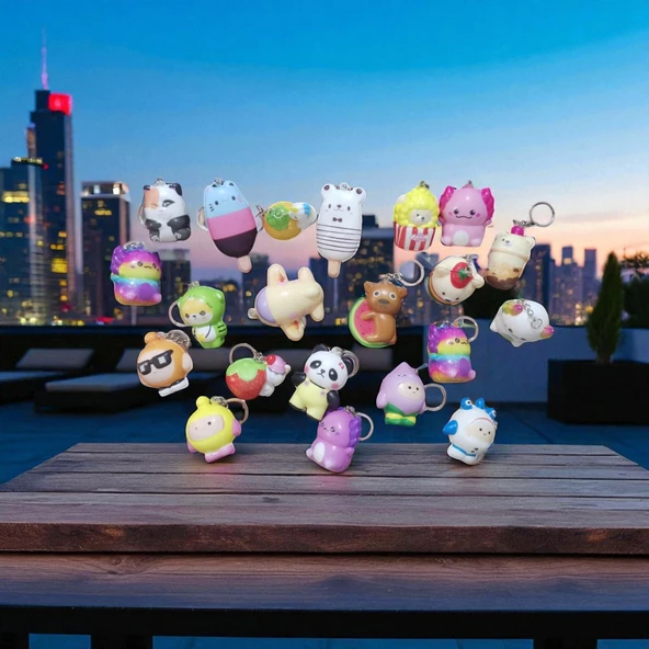 5 ADET SÜPRİZ MODEL SUKUŞİ ANAHTARLIK DUYUSAL OYUNCAK SUKUŞİ YILBAŞI HEDİYELERİ DOĞUMGÜNÜ HEDİYELERİ - 8