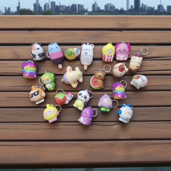 5 ADET SÜPRİZ MODEL SUKUŞİ ANAHTARLIK DUYUSAL OYUNCAK SUKUŞİ YILBAŞI HEDİYELERİ DOĞUMGÜNÜ HEDİYELERİ - 4