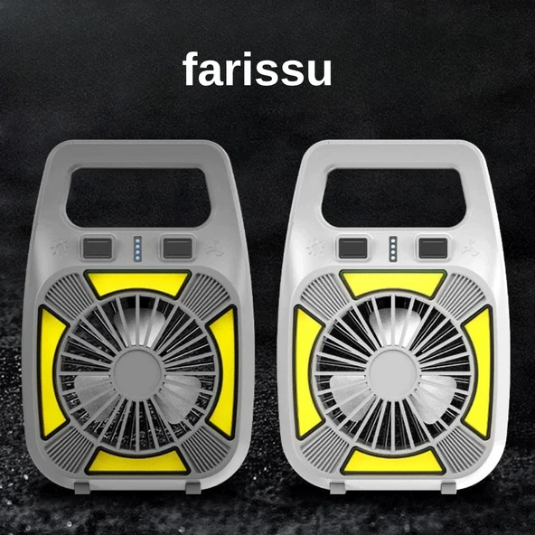 Gold Silver GS-265 Şarjlı Fanlı Işık – 10W Güç | Type-C Şarj | LED Işık + Fan | Su Geçirmez Tasarım - 7