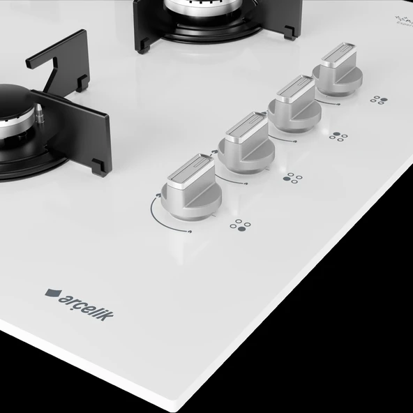 Arçelik OCD T 651 EB Beyaz Cam Ankastre Ocak - 4