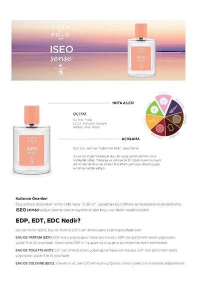 AQUA Dİ POLO 1987 ISEO SENSE 50 ML KADIN EDP - 7