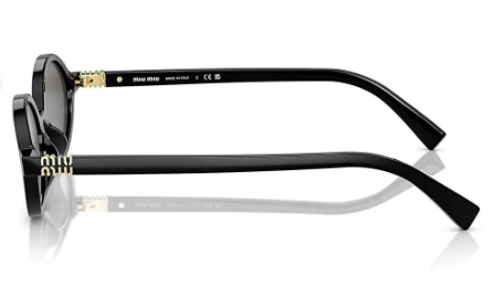 Miu Miu 04zs 1ab5s0 50 Kadın Oval Siyah Kemik Güneş Gözlüğü - 2