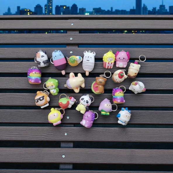 5 ADET SÜPRİZ MODEL SUKUŞİ ANAHTARLIK DUYUSAL OYUNCAK SUKUŞİ YILBAŞI HEDİYELERİ DOĞUMGÜNÜ HEDİYELERİ - 7