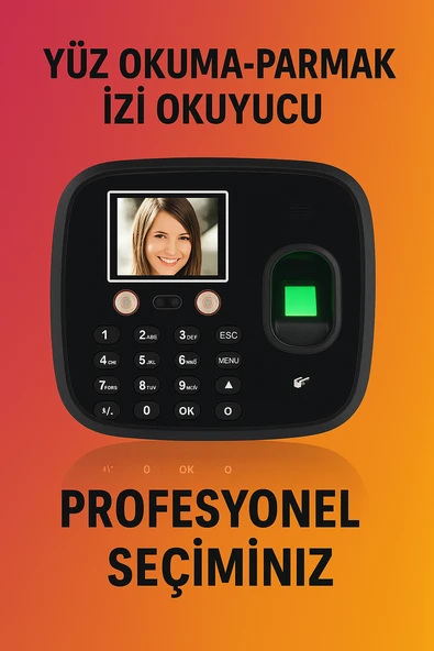 KABLOSUZ-WİFİ YÜZ OKUMA PERSONEL TAKİP-WEB GİRİŞ-ÇIKIŞ PROGRAMI (10 KART HEDİYELİ) ürün görseli