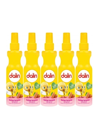 Dalin Kolay Tarama Saç Spreyi Badem Özü ve Panthenol 200 Ml x 5 Adet