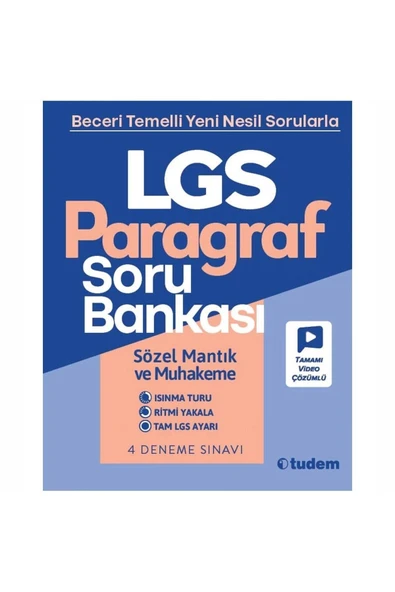 Tudem Lgs Paragraf Soru Bankası+4 Deneme Sınavı