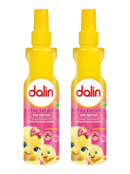 Dalin Kolay Tarama Saç Spreyi Badem Özü ve Panthenol 200 Ml x 2 Adet