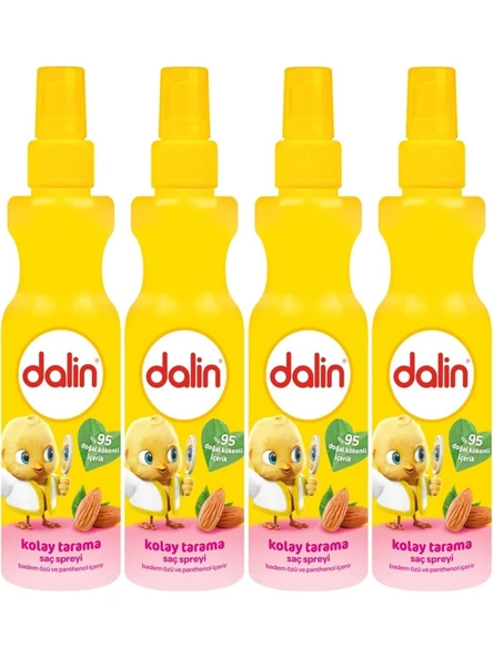 Dalin Kolay Tarama Saç Spreyi Badem Özü ve Panthenol 200 Ml x 4 Adet