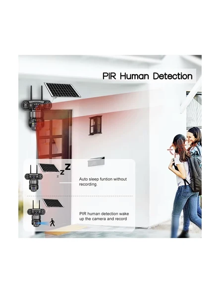 Çift Kameralı Solar Panelli Sim Kart ile Çalışan Alarmlı Yeni Yapay Zekalı Güvenlik Kamerası - Resim 3