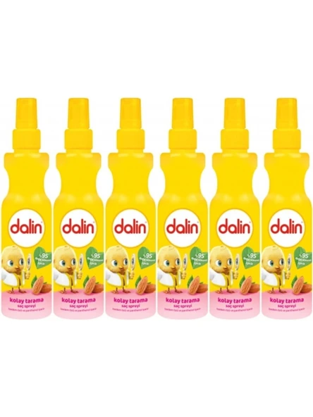 Dalin Kolay Tarama Saç Spreyi Badem Özü ve Panthenol 200 Ml x 6 Adet