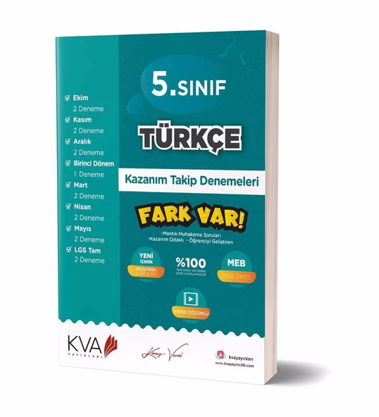 Kva 5.Sınıf Türkçe Kazanım Takip Denemeleri Koray Varol Akademi