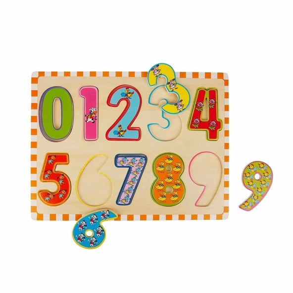 5215 -Wooden Puzzle Numbers 10 Parça - 2