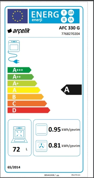 Arçelik AFC 330 G Hot Aero Pro Teknolojili Ankastre Fırın - 6