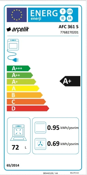 Arçelik AFC 361 S Fibona Serisi A Fry Ankastre Fırın - 6