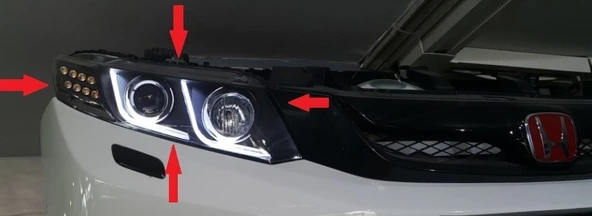 AUTOGP Honda civic fb7 ön far ledli mercekli bi-xenon 2012+ - 3