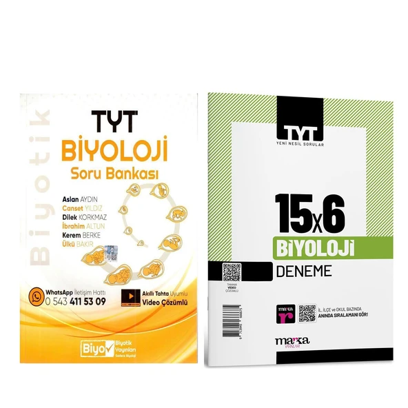 Biyotik TYT Biyoloji Soru Bankası ve Marka Deneme Seti 2 Kitap ürün görseli 1