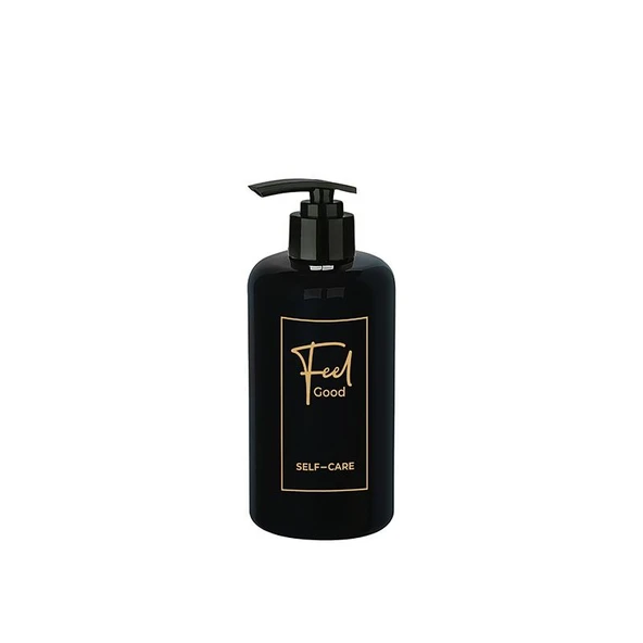 Sıvı Sabunluk Yuvarlak Plastik Pompalı 500 ML - Siyah - 2