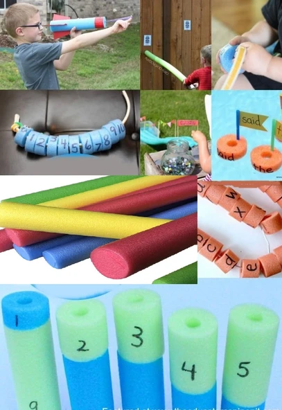 3 Adet Renkli Çocuk Aktivite Köpüğü Hayal Gücü Geliştirici Sosis Şekil Yapma Köpüğü  (150 cm x 6 cm) - 2