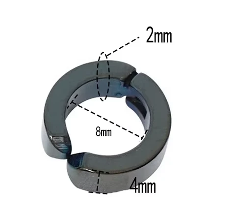 Erkek Küpesi - 2 Adet Çelik Kıstırmalı Küpe Paslanmaz Atmaz Çelik Gümüş Renk Küpe - 5