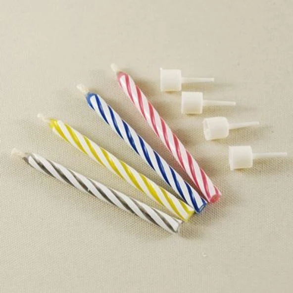 Pasta Mumu - Sönmeyen Mum - 10 Adet - Tekrar Yanan Mum - 3