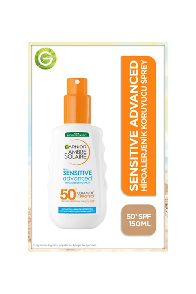 Garnier Ambre Solaire Sensitive Advanced Hipoalerjenik Güneş Koruyucu Sprey SPF50 150 ml