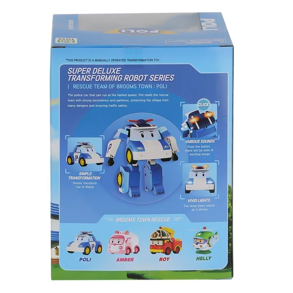 POLI MRT-685 Sesli ve Işıklı Robocar Poli Büyük Transforming Robot Poli - 3