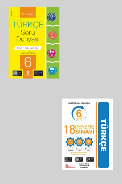 Ata 6.Sınıf Türkçe Soru Dünyası + 18 Deneme Sınavı ürün görseli 1