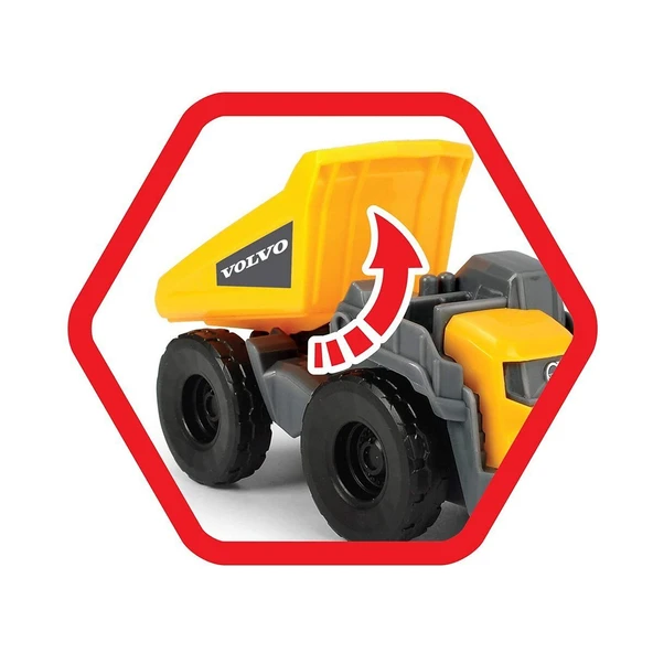 203725005 Dickie Toys, Volvo Yükleyici Kepçe ve Volvo Damperli Kamyon - 5