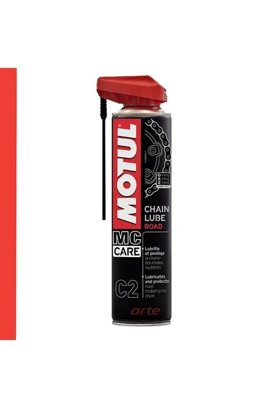 Motul C2 Zincir Yağlama Spreyi 400 ml – Chain Lube Road | 2'li Set | O-Ring & X-Ring Uyumlu Zincir Yağı - 2