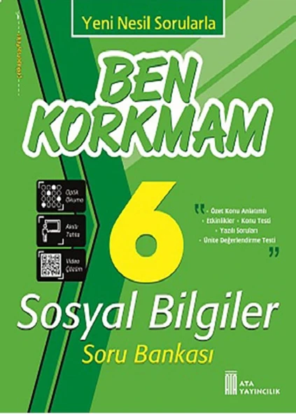 Ata 6.Sınıf Yeni Nesil Sorularla Ben Korkmam Sosyal Bilgiler + Süper Set - Resim 5