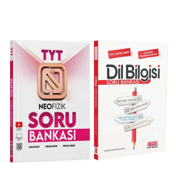 NeoFizik Yayınları TYT Fizik ve AKM Dil Bilgisi Soru Bankası Seti 2 Kitap ürün görseli 1
