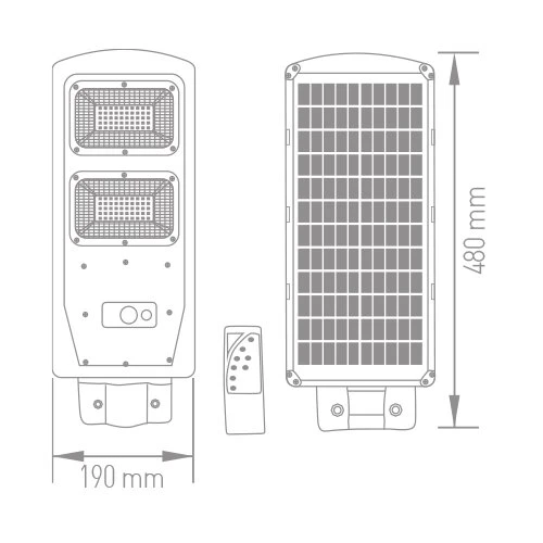 ACK 60W BEYAZ LED SOLAR SOKAK ARMATÜRÜ - 2