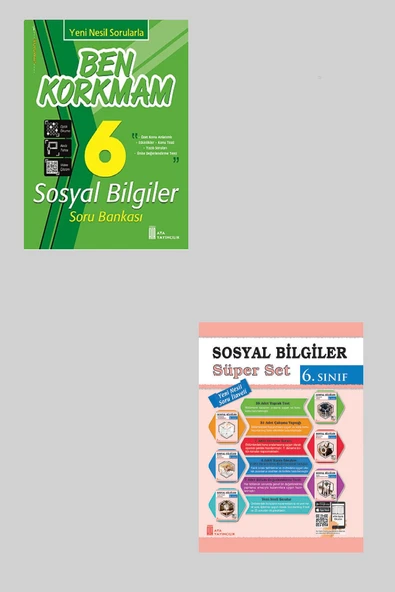 Ata 6.Sınıf Yeni Nesil Sorularla Ben Korkmam Sosyal Bilgiler + Süper Set ürün görseli 1