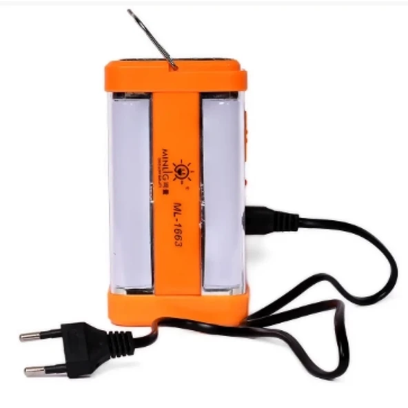 P-1663 Güneş Enerjili Şarjlı Güçlü Işıldak - 7