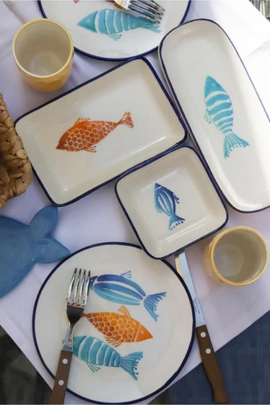 Fish Kaş 5 Parça 2 Kişilik Kahvaltı Seti - 2