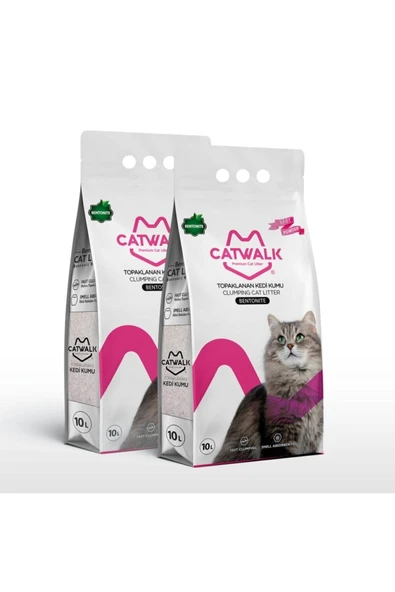 2 X 10 Lt Bebek Pudralı Kedi Kumu , Ince Taneli Kedi Kumu - 1