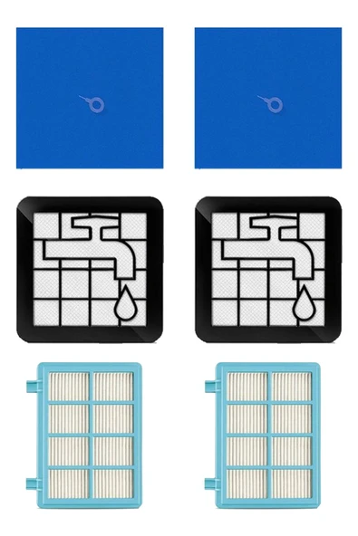 Philips FC 9330 / 9331 / 9332 / 9334 Uyumlu Süpürge Hepa Filtre Seti 6'lı Takım ürün görseli